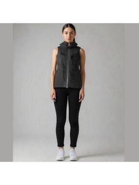 Anatomie Black Vest XS Zip Up Cinch Waist